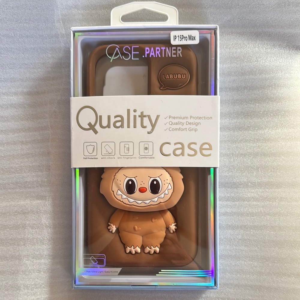 Labubu NEW Brown Phone Case for iPhone 15 Pro Max